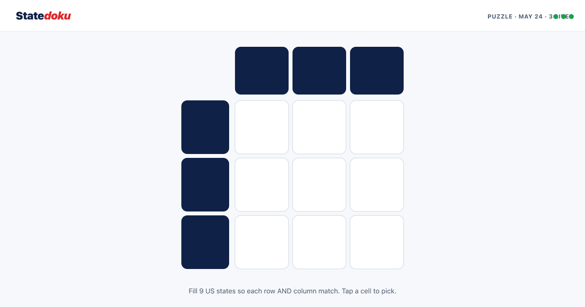 Statedoku empty grid 1200×630